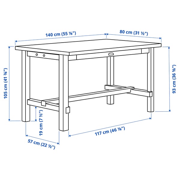 NORDVIKEN / NORDVIKEN - Bar table and 4 bar stools, white/white