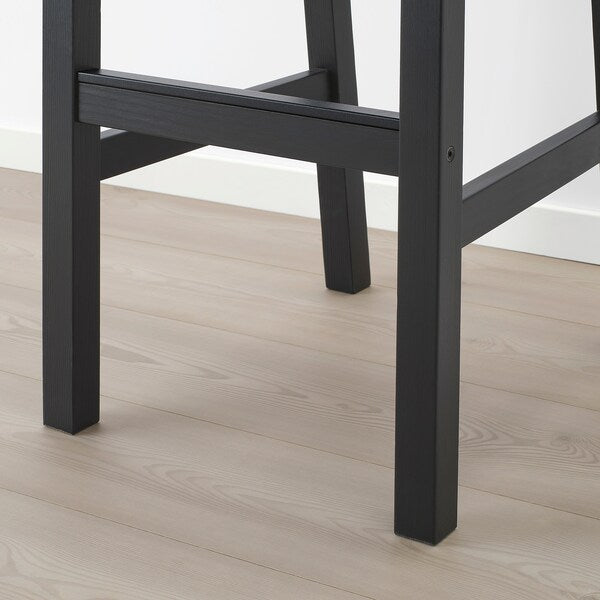 NORDVIKEN / NORDVIKEN Table and 4 bar stools - black/black ,