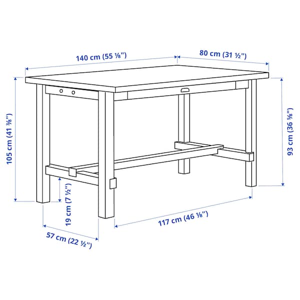 Ikea NORDVIKEN / NORDVIKEN Table and 4 bar stools - black/black ,