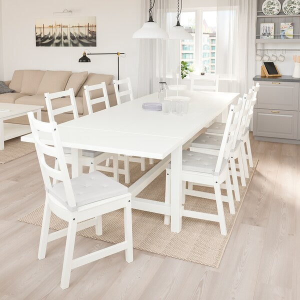 NORDVIKEN / NORDVIKEN Table and 6 chairs - white/white 210/289x105 cm , 210/289x105 cm