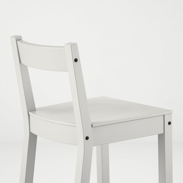 NORDVIKEN bar stool with backrest, white, 75 cm