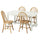 NORDVIKEN / SKOGSTA - NORDVIKEN / SKOGSTA Table and 4 chairs, white/acacia, 152/223 cm