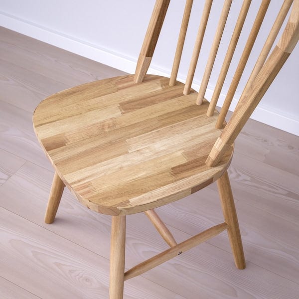 Ikea NORDVIKEN / SKOGSTA - Table and 6 chairs, white/acacia,210/289 cm