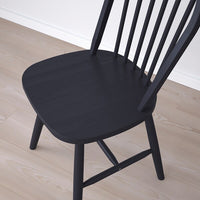 NORDVIKEN / SKOGSTA - Table and 6 chairs, stained antique/black,210/289 cm
