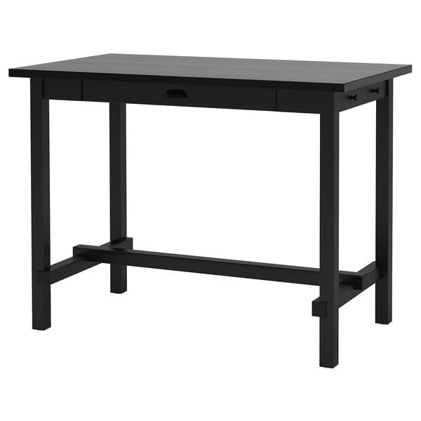 NORDVIKEN bar table, black, 140x80x105 cm