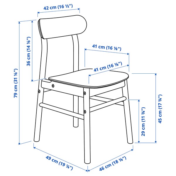 NORRÅKER / RÖNNINGE - Table and 4 chairs, birch / birch,125x74 cm