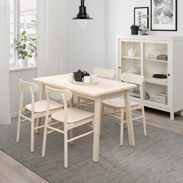 NORRÅKER table, birch, 125x74 cm