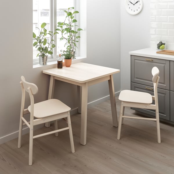NORRÅKER table, birch, 74x74 cm