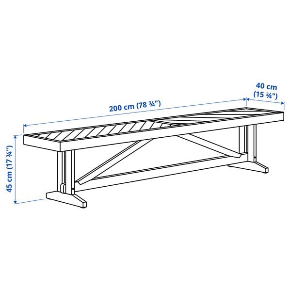 Ikea NORRMANSÖ - Garden bench, acacia,200 cm