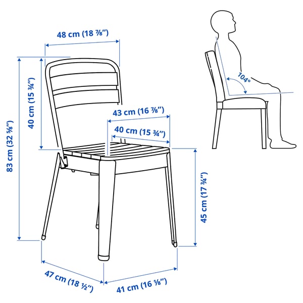 NORRMANSÖ chair, outdoor, in/outdoor beige/acacia, 48x83x52 cm