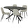 NORRMJÖLE / NORDMANSSKÄR table and 4 chairs, marble effect black/black Tonerud grey, 170x97 cm