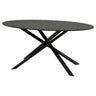 NORRMJÖLE table, black marble effect/black, 170x97 cm