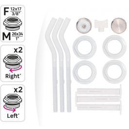 3/8" ACCESSORY KIT FOR ALUMINIUM RADIATORS COLOUR WHITE