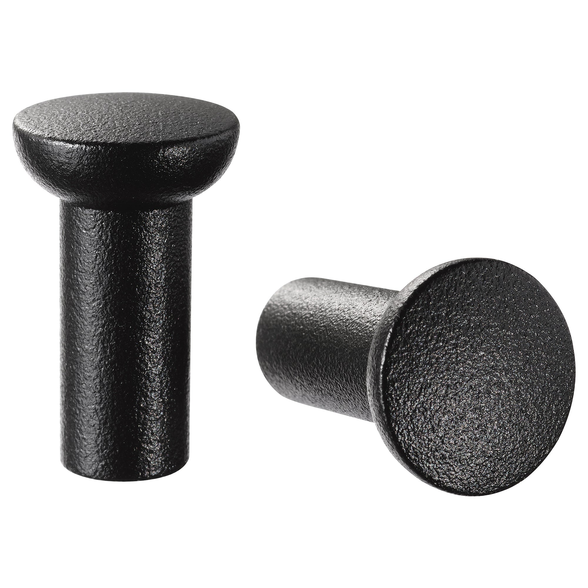 NYDALA knob, black, 16 mm, 2 pack