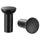 NYDALA knob, black, 16 mm, 2 pack