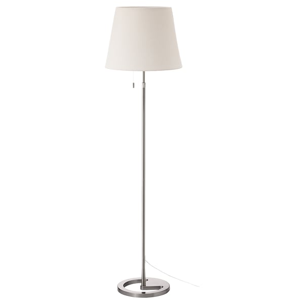 NYFORS floor lamp, nickel-plated white, 38 cm