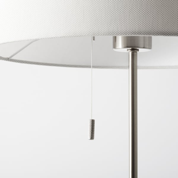 NYFORS floor lamp, nickel-plated white, 38 cm