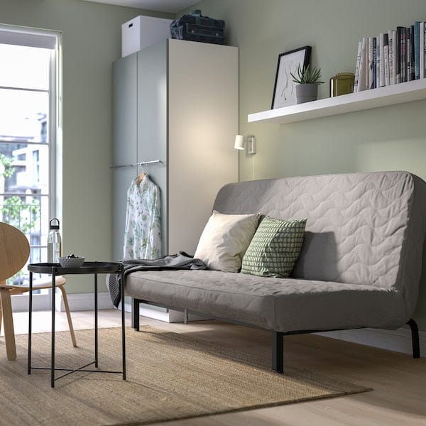 Ikea NYHAMN 3-seater sofa bed - with spring mattress/grey/beige Knisa ,