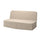 NYHAMN 3-seat sofa-bed, with pocket spring mattress/Naggen beige, 200x140 cm