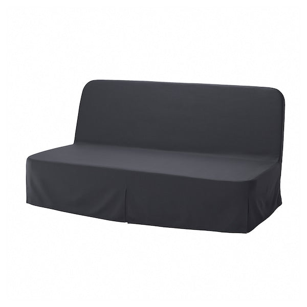 NYHAMN - 3-seater sofa bed, with Naggen/dark gray spring mattress