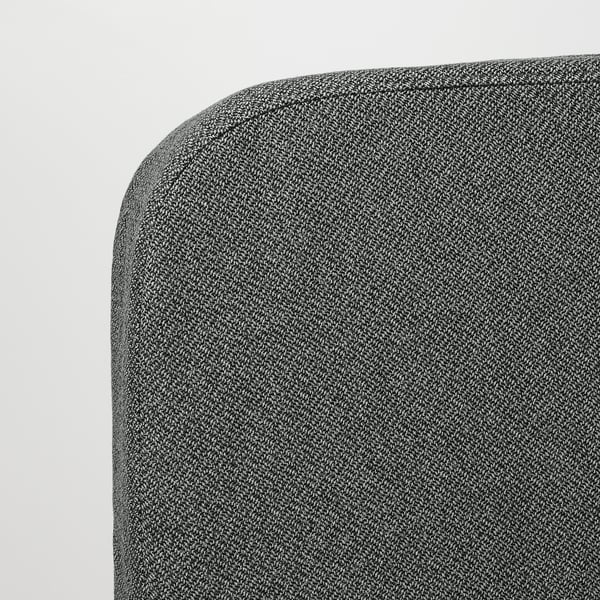 NYHAMN 3-seat sofa-bed, with pocket spring mattress/Skartofta black/light grey, 200x90x97 cm