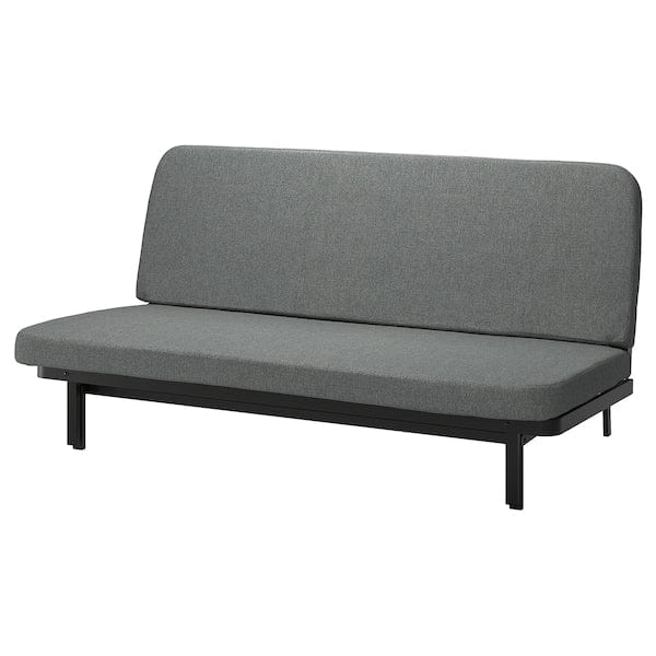 Ikea NYHAMN - 3-seater sofa bed, with spring mattress/Skartofta black/light gray