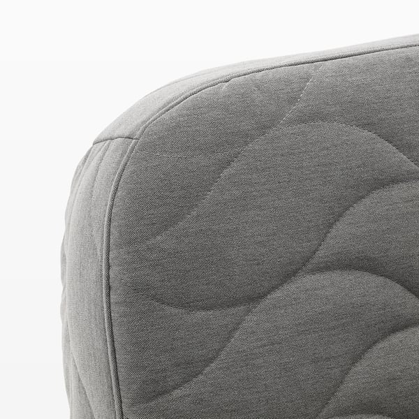 NYHAMN 3-seat sofa-bed, with foam mattress/Knisa grey/beige, 200x90x97 cm