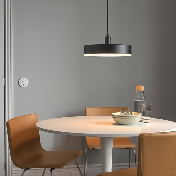 NYMÅNE LED pendant lamp wireless dimmable white spectrum/anthracite 38 cm , 38 cm