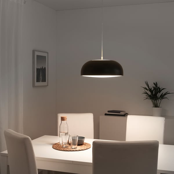NYMÅNE pendant lamp, anthracite, 40 cm