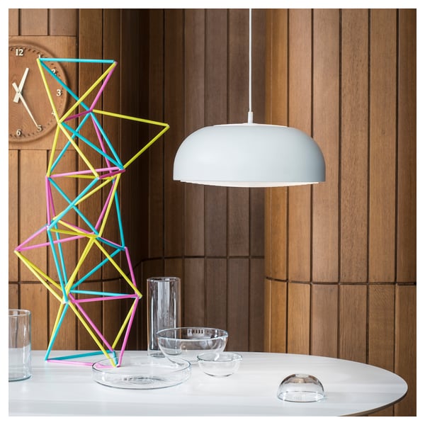 NYMÅNE pendant lamp, white, 40 cm