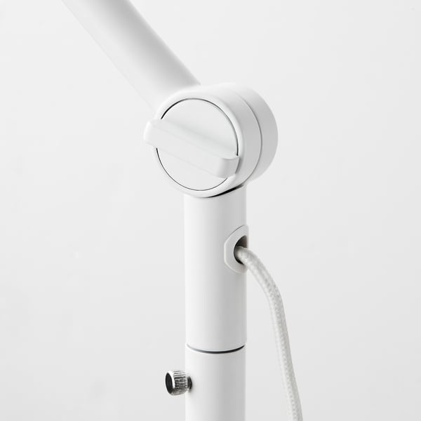 NYMÅNE floor/reading lamp, white, 7 cm