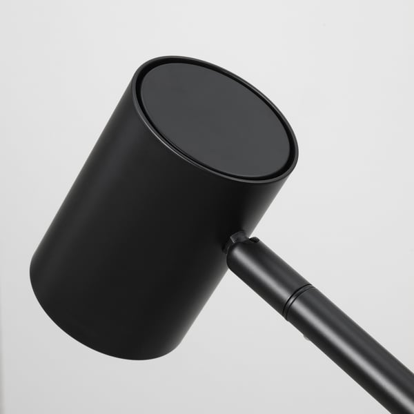 NYMÅNE work lamp with wireless charging, anthracite, 21 cm