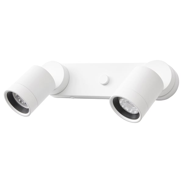 NYMÅNE wall lamp double, wired-in, white, 6.6 cm