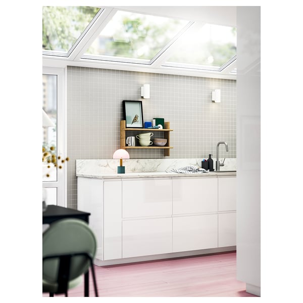 NYMÅNE wall up/downlighter, wired-in, white, 7 cm