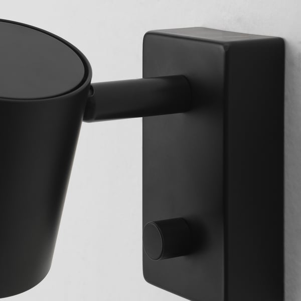 NYMÅNE wall/reading lamp, wired-in inst, anthracite, 7 cm