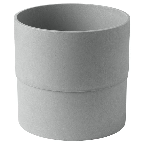 NYPON - Plant pot, in/outdoor grey, 19 cm