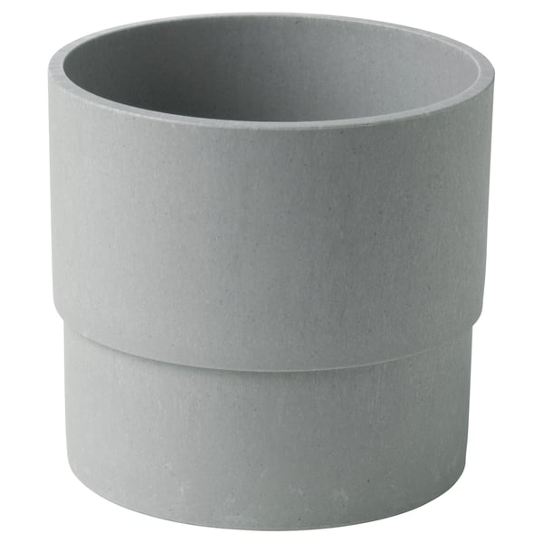 NYPON plant pot, in/outdoor grey, 12 cm