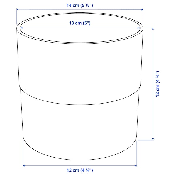 NYPON - Plant pot, in/outdoor grey, 12 cm