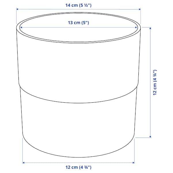Ikea NYPON - Plant pot, in/outdoor grey, 12 cm
