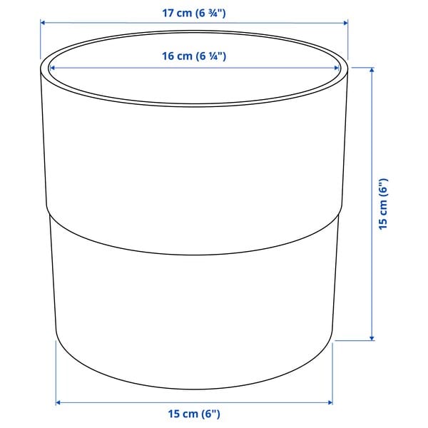 Ikea NYPON - Plant pot, in/outdoor grey, 15 cm