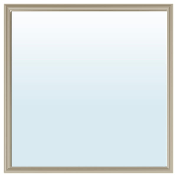 NYPONBUSKE mirror, grey-beige, 65x65 cm