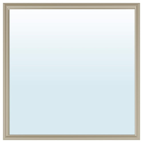 NYPONBUSKE mirror, grey-beige, 65x65 cm