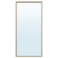 NYPONBUSKE mirror, grey-beige, 65x135 cm