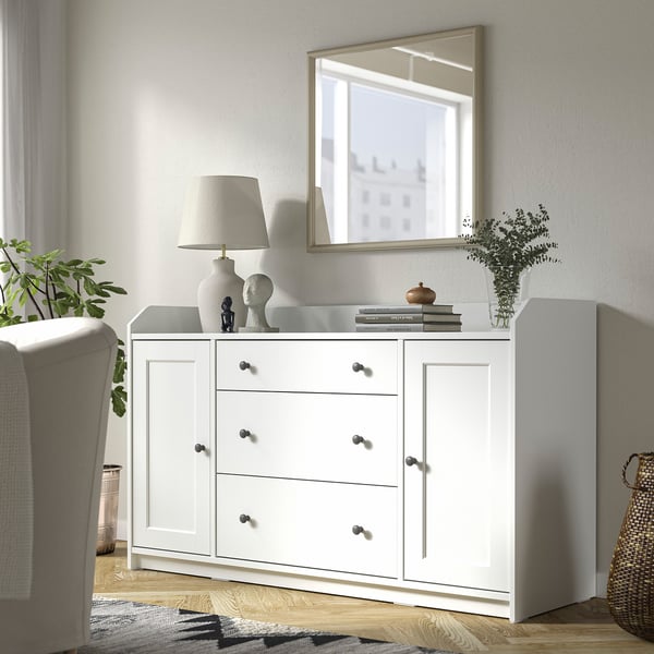 NYPONBUSKE mirror, gray-beige, 65x65 cm
