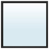 NYPONBUSKE mirror, black, 65x65 cm