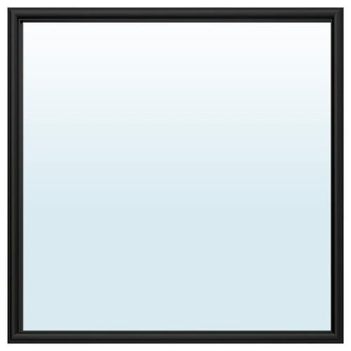 NYPONBUSKE mirror, black, 65x65 cm