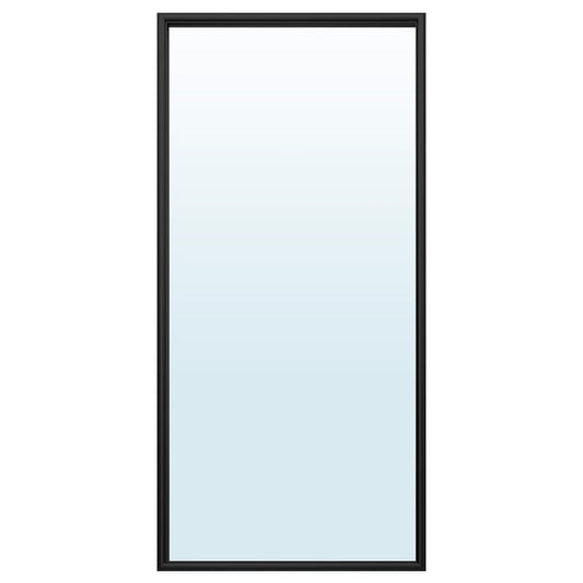 NYPONBUSKE mirror, black, 65x135 cm