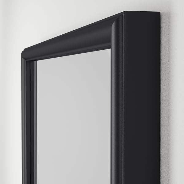 NYPONBUSKE mirror, black, 65x65 cm