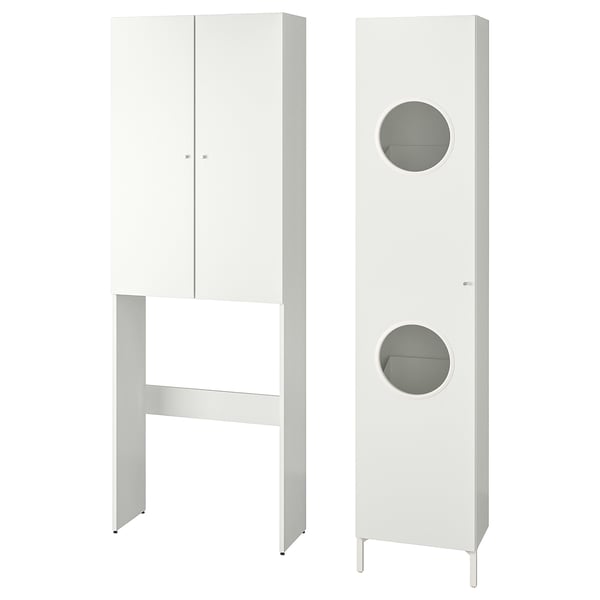 NYSJÖN storage combination for laundry, white, 105x32x190 cm