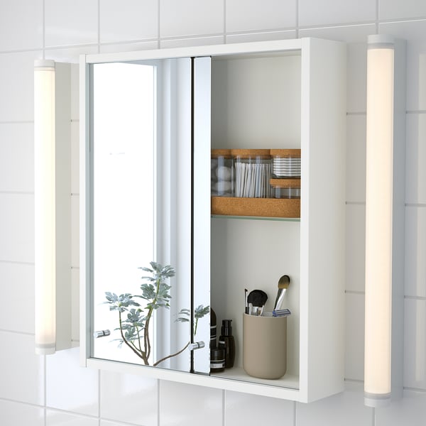 NYSJÖN - Mirror cabinet, white, 50x60 cm
